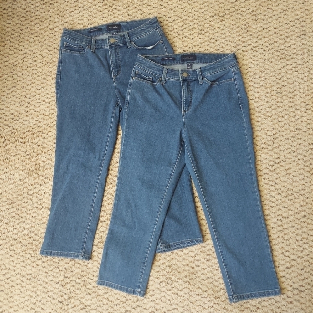 Charter Club Bristol Capri Jeans Blue Denim 4P Lot Of 2 Pants